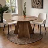 Tavolinë Bibble pakoworld mdf në nuancë arre D120x76cm