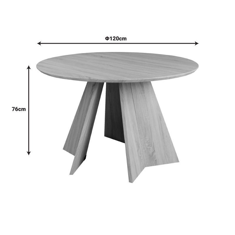 Tavolinë Bibble pakoworld mdf në nuancë arre D120x76cm