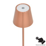 Llamba tavoline me prekje LED Brave Ι pakoworld e rimbushshme në ngjyrë bronzi D11.5x37cm