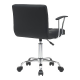 Karrige zyre Buleco pakoworld pu e zezë 56x46x74-86cm