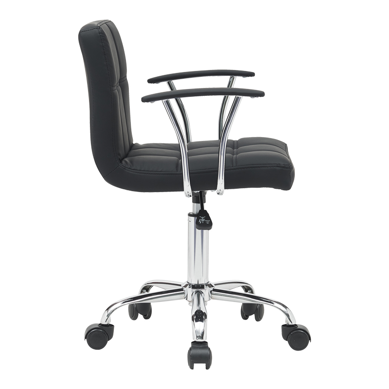 Karrige zyre Buleco pakoworld pu e zezë 56x46x74-86cm