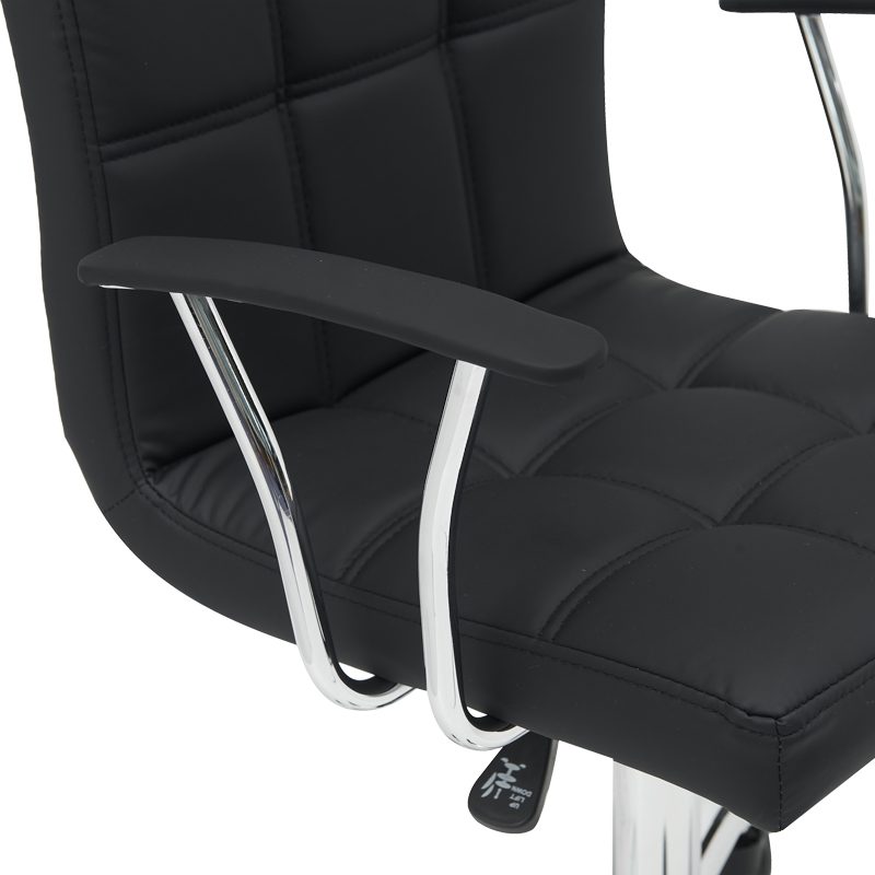 Karrige zyre Buleco pakoworld pu e zezë 56x46x74-86cm