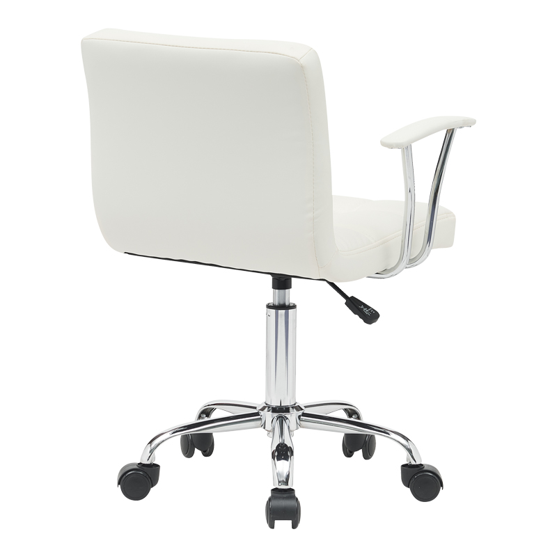 Karrige zyre Buleco pakoworld pu e bardhë 56x46x74-86cm