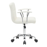 Karrige zyre Buleco pakoworld pu e bardhë 56x46x74-86cm