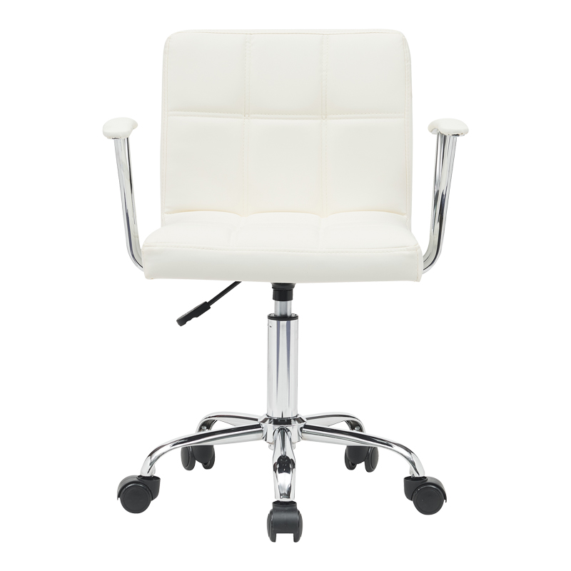 Karrige zyre Buleco pakoworld pu e bardhë 56x46x74-86cm