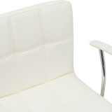 Karrige zyre Buleco pakoworld pu e bardhë 56x46x74-86cm