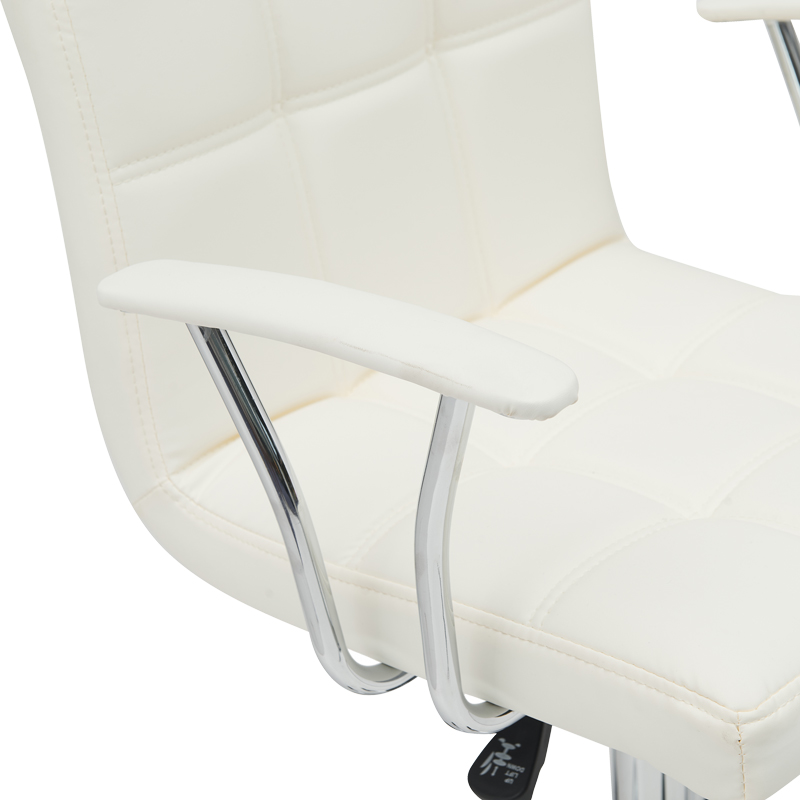 Karrige zyre Buleco pakoworld pu e bardhë 56x46x74-86cm