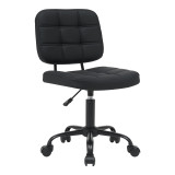 Karrige zyre Sedia pakoworld pu e zezë 50x50x75-85cm