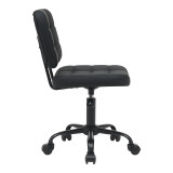 Karrige zyre Sedia pakoworld pu e zezë 50x50x75-85cm
