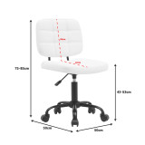Karrige zyre Sedia pakoworld pu e bardhë 50x50x75-85cm