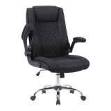 Karrige zyre ekzekutive Kesla pakoworld PES në nuancë të zezë 65x65x113-121cm