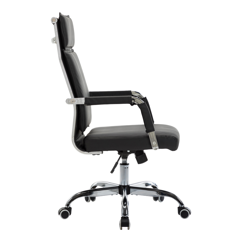 Karrige zyre ekzekutive Mavel pakoworld PU në nuancë të zezë 55x62x100-110cm