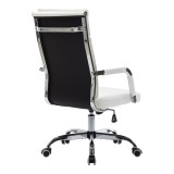 Karrige zyre ekzekutive Mavel pakoworld PU në nuancë të bardhë 55x62x100-110cm