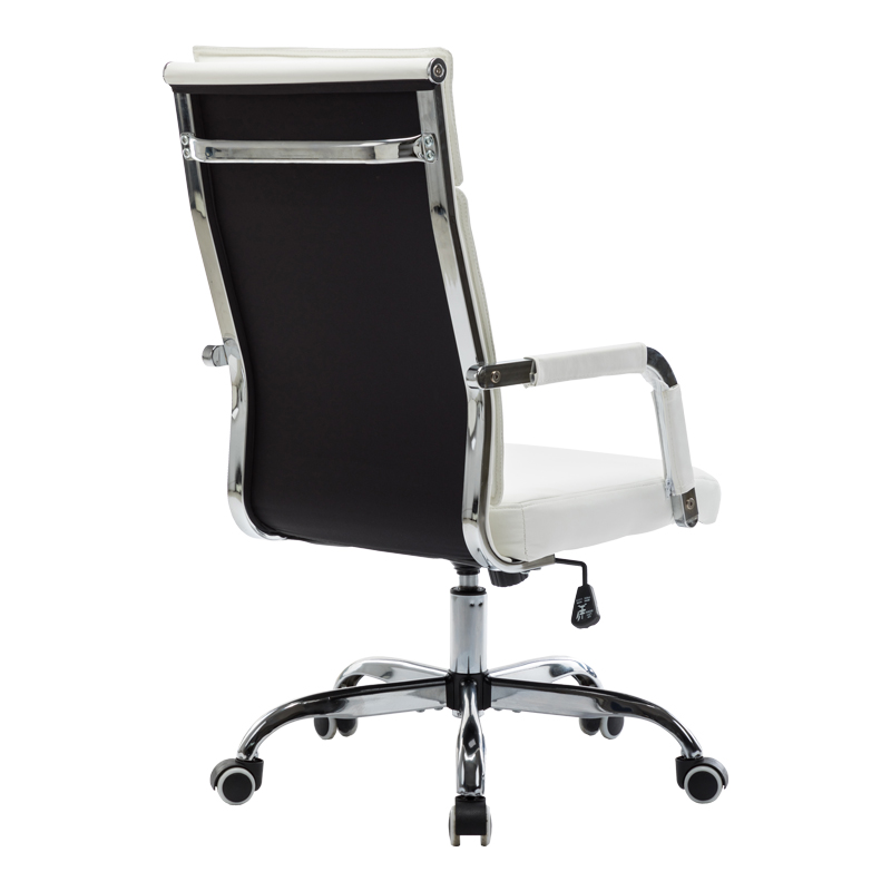 Karrige zyre ekzekutive Mavel pakoworld PU në nuancë të bardhë 55x62x100-110cm