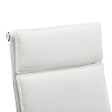 Karrige zyre ekzekutive Mavel pakoworld PU në nuancë të bardhë 55x62x100-110cm