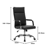 Karrige zyre ekzekutive Mavel pakoworld PU në nuancë të bardhë 55x62x100-110cm