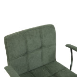 Karrige zyre Buleco pakoworld me pëlhurë jeshile ulliri 56x46x74-86cm