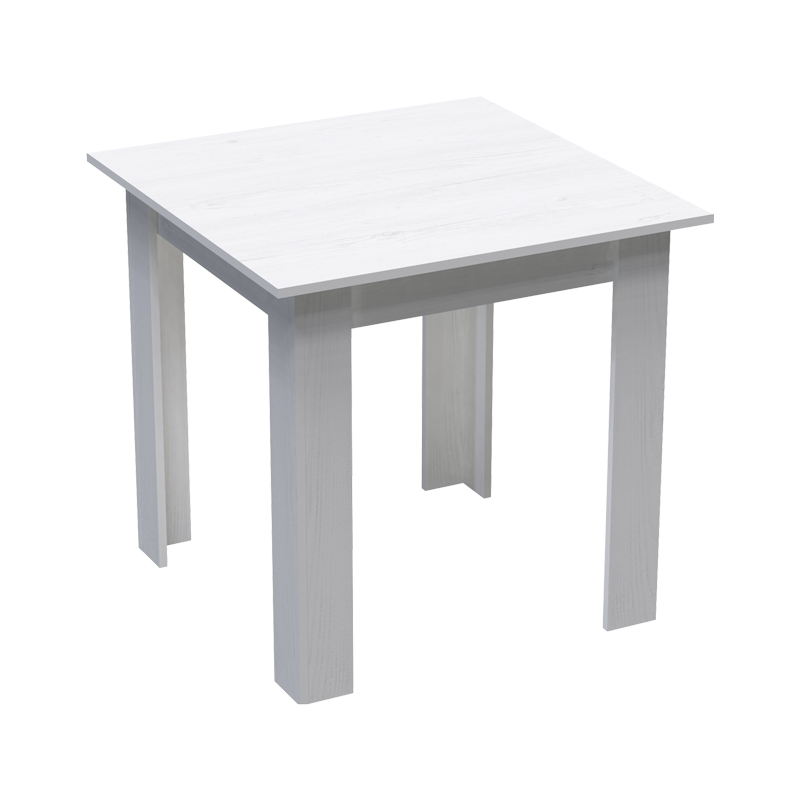 Tavolinë Manka I pakoworld në ngjyrë të bardhë 80x80x77cm
