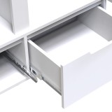 Dollap i dyfishtë Afina pakoworld mdf në ngjyrë të bardhë me shkëlqim 100x57x213cm