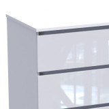 Komodinë Dicama pakoworld mdf në ngjyrë të bardhë 90x47x101cm