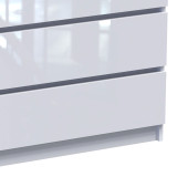 Komodinë Dicama pakoworld mdf në ngjyrë të bardhë 90x47x101cm