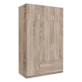 Dollap me tre dyer me sirtarë Royal pakoworld në nuancë SONOMA 150x58x230cm
