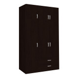 Dollap rrobash me tre dyer me sirtarë Royal pakoworld në nuancë WENGE 150x58x230cm