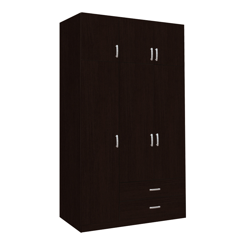 Dollap rrobash me tre dyer me sirtarë Royal pakoworld në nuancë WENGE 150x58x230cm