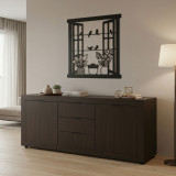Komodinë Doha pakoworld në nuancë wenge 180x45x80.5cm