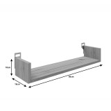 Raft muri Derva pakoworld në ngjyrë të bardhë 60x15x10cm