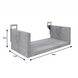 Raft muri Derva pakoworld në ngjyrë lisi 30x15x10cm