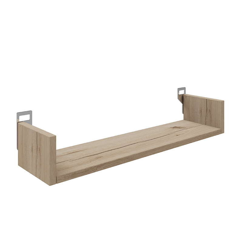 Raft muri Derva pakoworld në ngjyrë lisi 60x15x10cm
