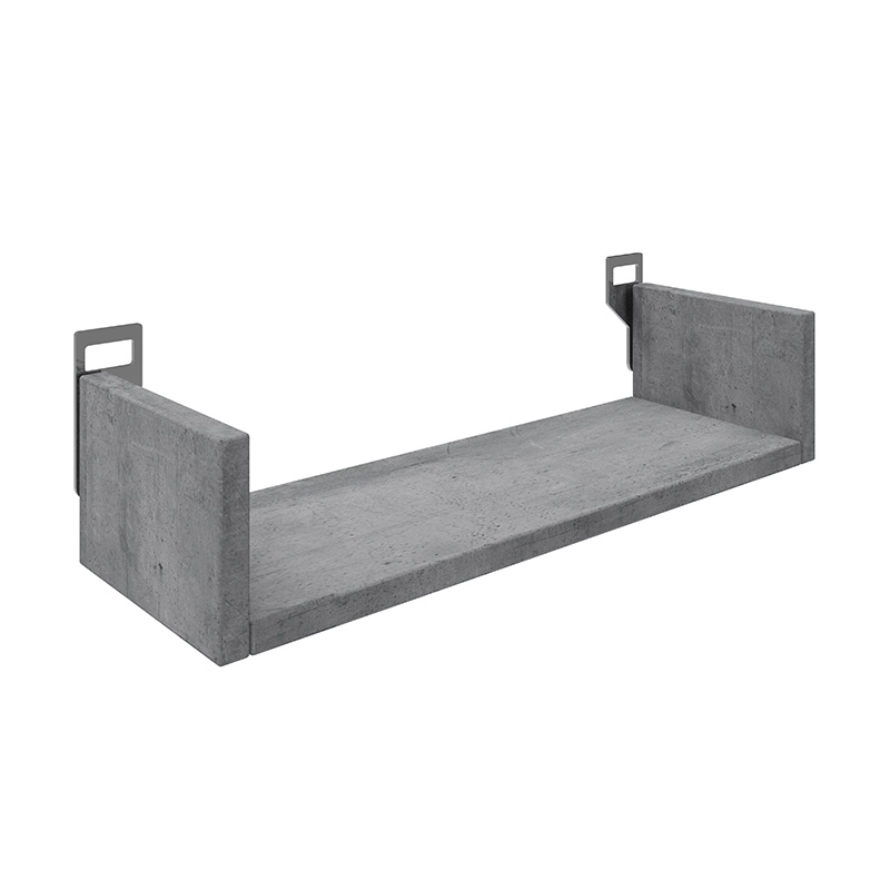 Raft muri Derva pakoworld në ngjyrë gri çimentoje 45x15x10cm