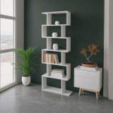 Bibliotekë Sezen pakoworld në ngjyrë të bardhë 70x24x191.5cm