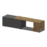 Kompleks dhome ndenjeje Poelfy pakoworld në ngjyrë gri e errët-lisi 170x37.5x42cm