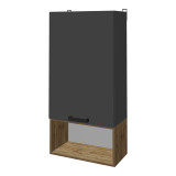 Kompleks dhome ndenjeje Poelfy pakoworld në ngjyrë gri e errët-lisi 170x37.5x42cm