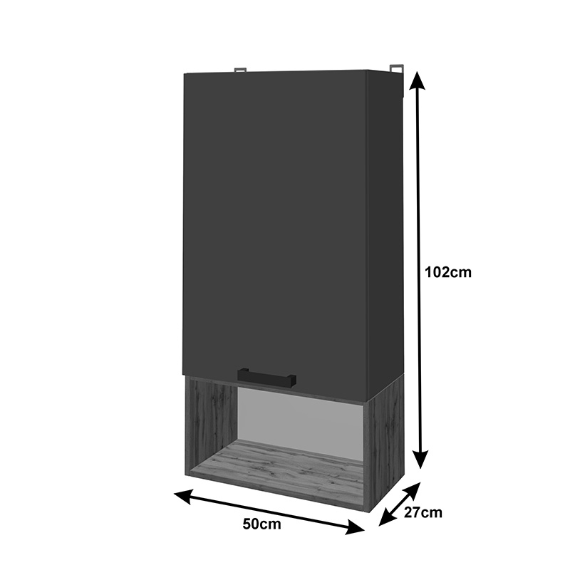 Kompleks dhome ndenjeje Poelfy pakoworld në ngjyrë gri e errët-lisi 170x37.5x42cm