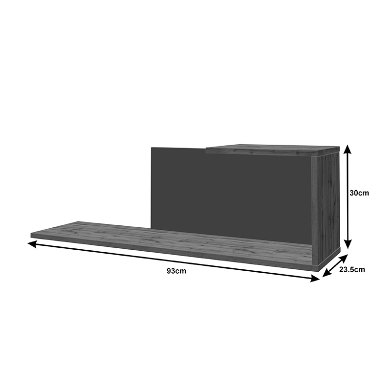 Kompleks dhome ndenjeje Poelfy pakoworld në ngjyrë gri e errët-lisi 170x37.5x42cm
