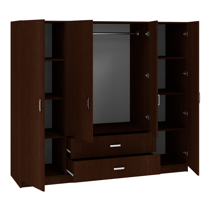 Dollap Royal pakoworld me katër dyer wenge 200x58x177cm