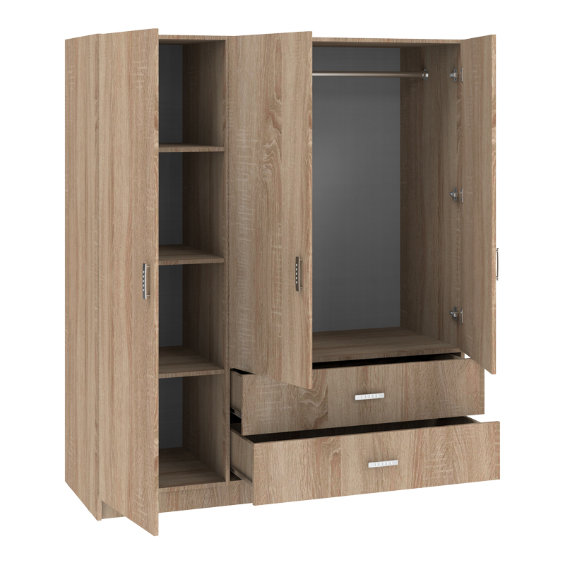 Dollap Royal pakoworld me tre dyer sonoma 150x58x177cm