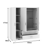 Dollap Royal pakoworld me tre dyer sonoma 150x58x177cm