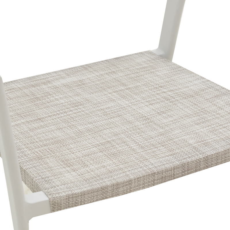 Kolltuk alumini Glisten pakoworld i grumbullueshëm kornizë e bardhë-tekstilen rattan natyral 58x56x82cm
