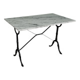 Tavolinë mermeri Weiber pakoworld hekur i derdhur në nuancë të bardhë-zi 100x60x70.8cm