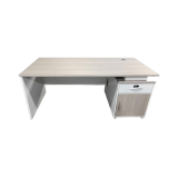 Tavolinë pune Armadi me kabinet pakoworld në sonoma-bardhë 140x70x75cm
