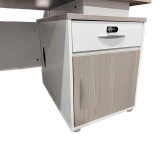 Tavolinë pune Armadi me kabinet pakoworld në sonoma-bardhë 140x70x75cm