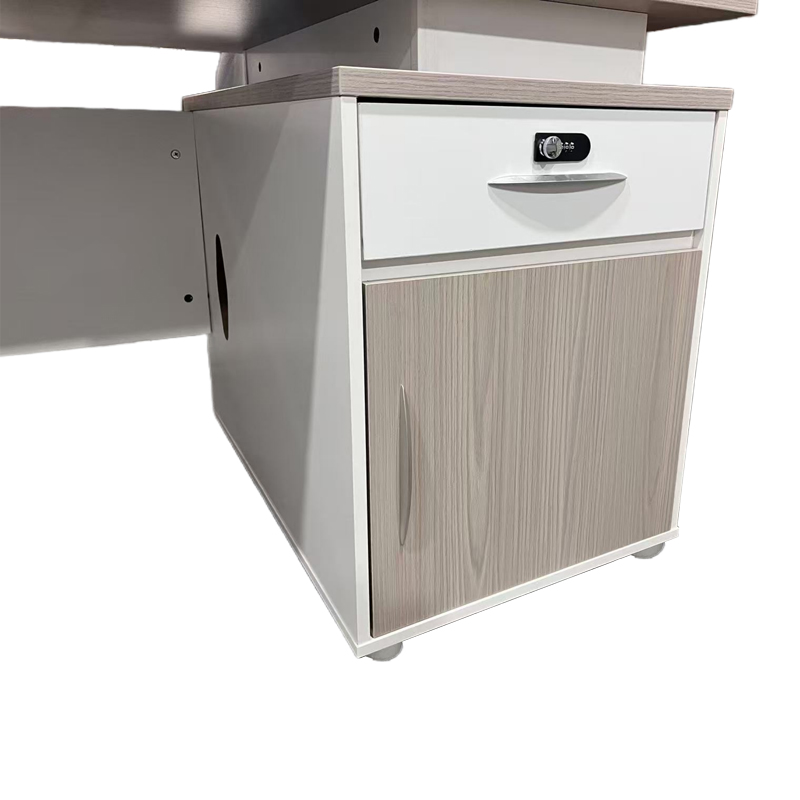 Tavolinë pune Armadi me kabinet pakoworld në sonoma-bardhë 140x70x75cm