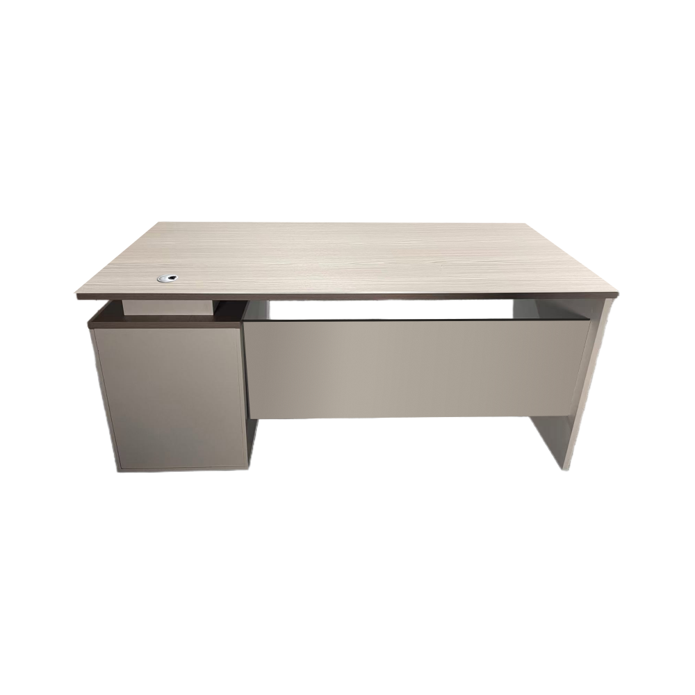 Tavolinë pune Armadi me kabinet pakoworld në sonoma-bardhë 180x80x75cm