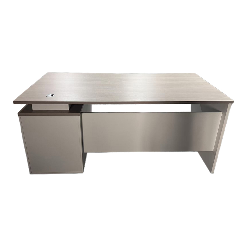 Tavolinë pune Armadi me kabinet pakoworld në sonoma-bardhë 180x80x75cm