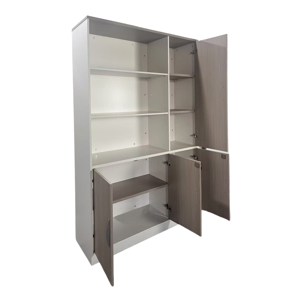 Bibliotekë zyre Armadi pakoworld në ngjyrë sonoma-bardhë 120x40x200cm