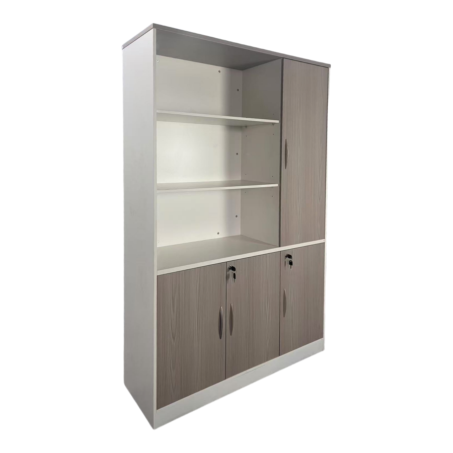 Bibliotekë zyre Armadi pakoworld në ngjyrë sonoma-bardhë 120x40x200cm